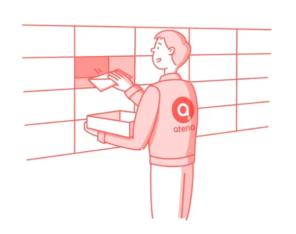 郵便物の確認・回収が面倒な課題を解決する様子