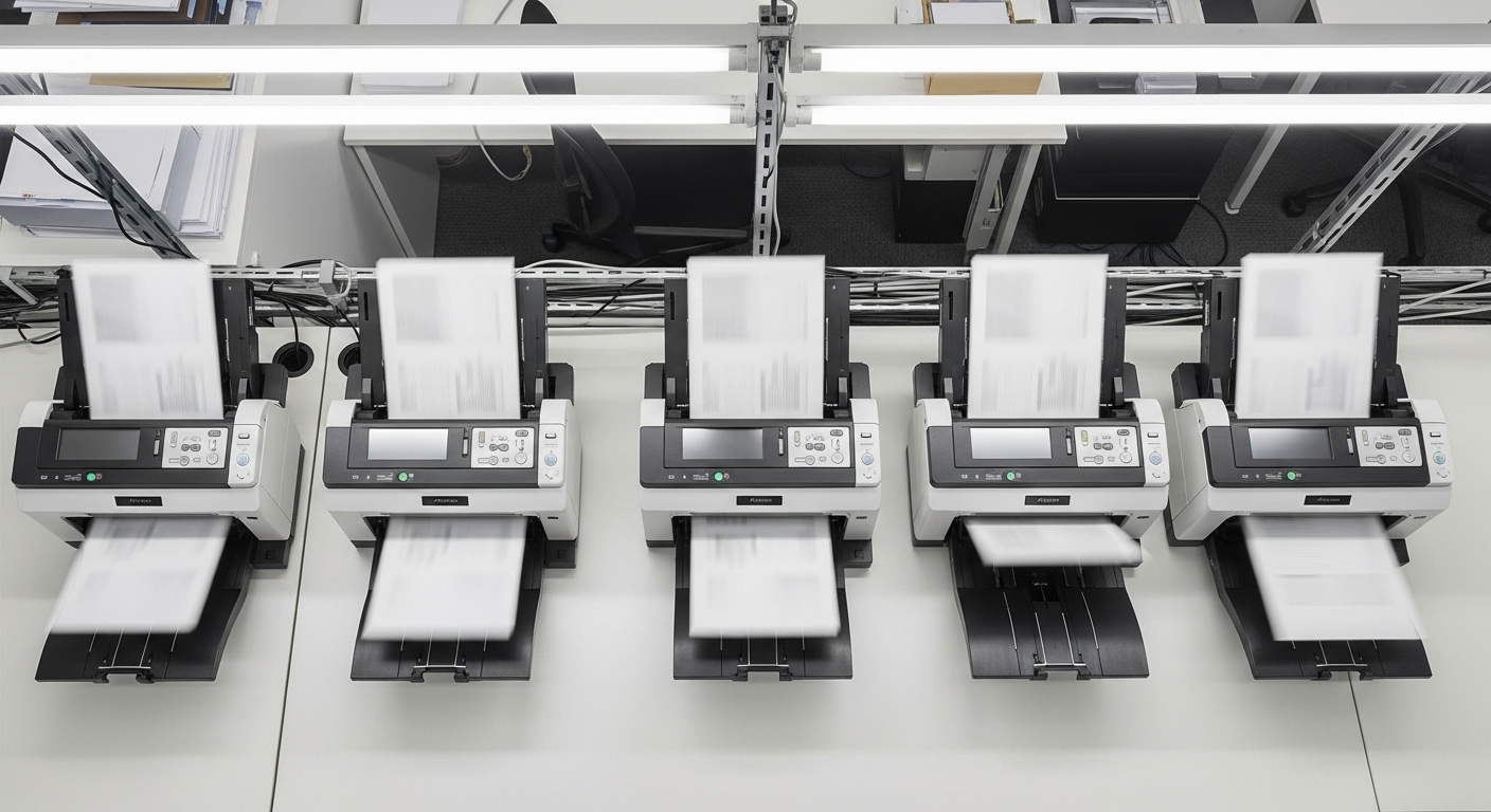 専用センターでスキャンするイメージ